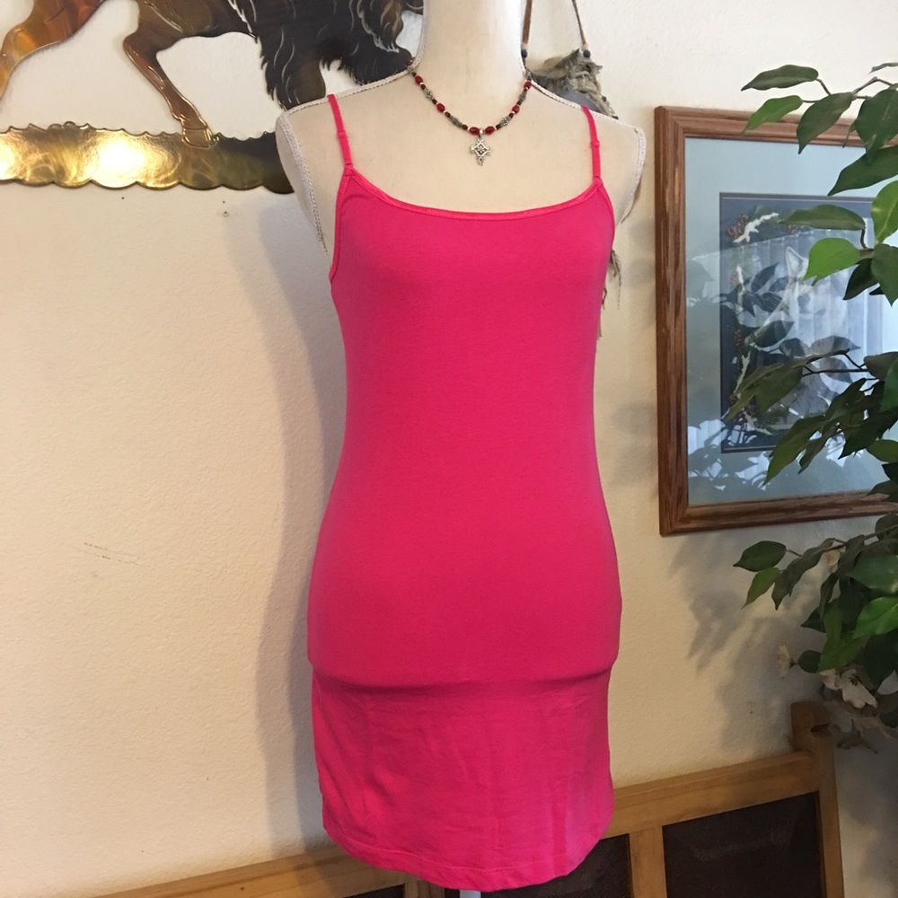 Ambiance Apparel pink long tank top L